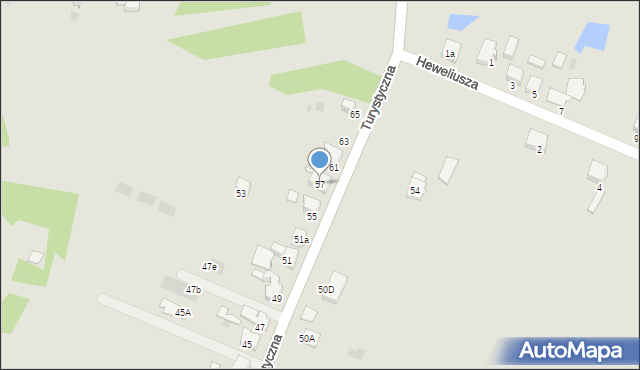 Imielin, Turystyczna, 57, mapa Imielin