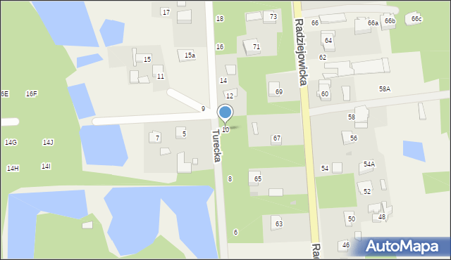 Janinów, Turecka, 10, mapa Janinów