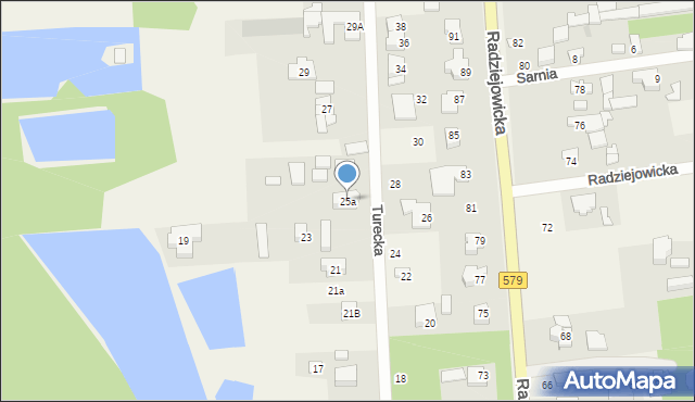 Janinów, Turecka, 25a, mapa Janinów