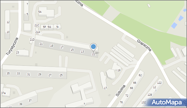 Jastrzębie-Zdrój, Turystyczna, 11, mapa Jastrzębie-Zdrój