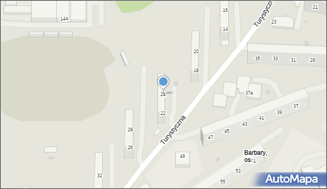 Jastrzębie-Zdrój, Turystyczna, 24, mapa Jastrzębie-Zdrój