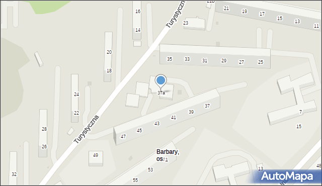 Jastrzębie-Zdrój, Turystyczna, 37a, mapa Jastrzębie-Zdrój