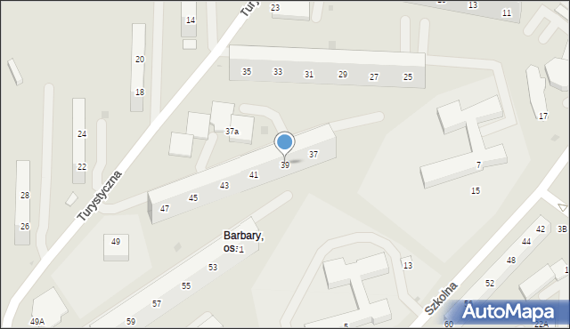 Jastrzębie-Zdrój, Turystyczna, 39, mapa Jastrzębie-Zdrój