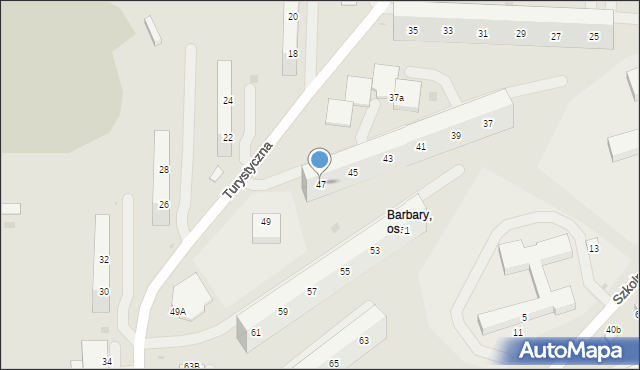 Jastrzębie-Zdrój, Turystyczna, 47, mapa Jastrzębie-Zdrój