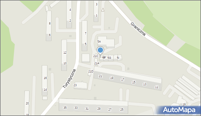 Jastrzębie-Zdrój, Turystyczna, 5E, mapa Jastrzębie-Zdrój