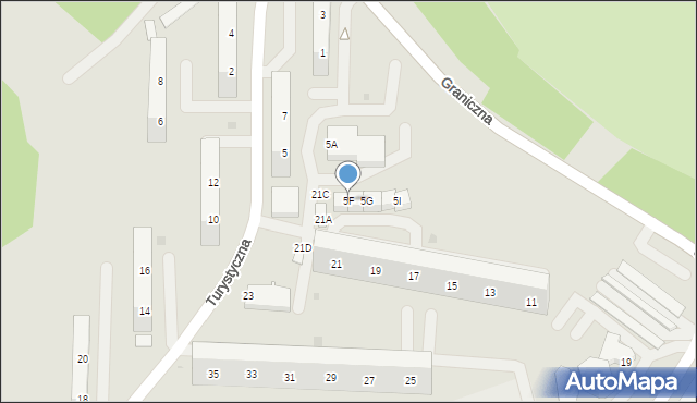 Jastrzębie-Zdrój, Turystyczna, 5F, mapa Jastrzębie-Zdrój