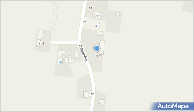 Jawiszowice, Tulipanów, 5, mapa Jawiszowice