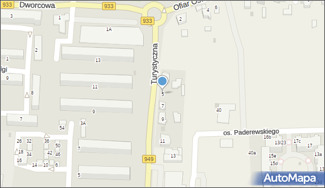 Jawiszowice, Turystyczna, 5, mapa Jawiszowice