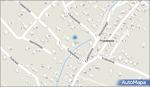 Jaworzno, Tulipanowa, 2a, mapa Jaworzno