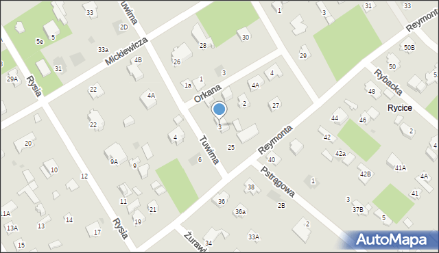 Józefów, Tuwima Juliana, 3, mapa Józefów