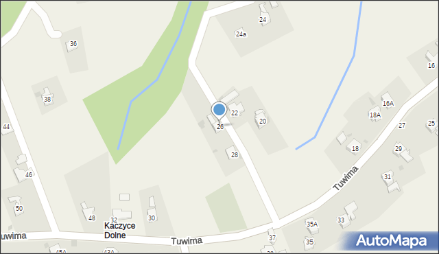 Kaczyce, Tuwima Juliana, 26, mapa Kaczyce