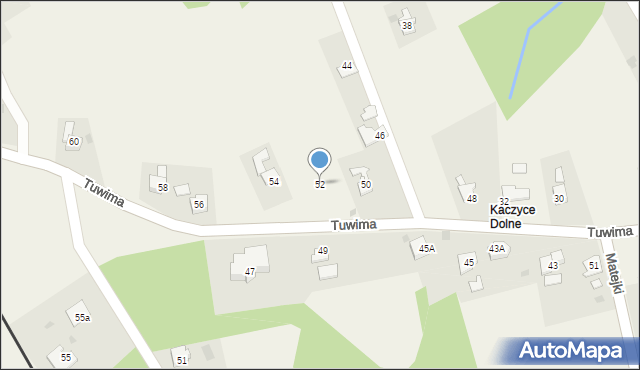 Kaczyce, Tuwima Juliana, 52, mapa Kaczyce
