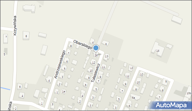 Kąkolewo, Tułasiewicz, 14, mapa Kąkolewo