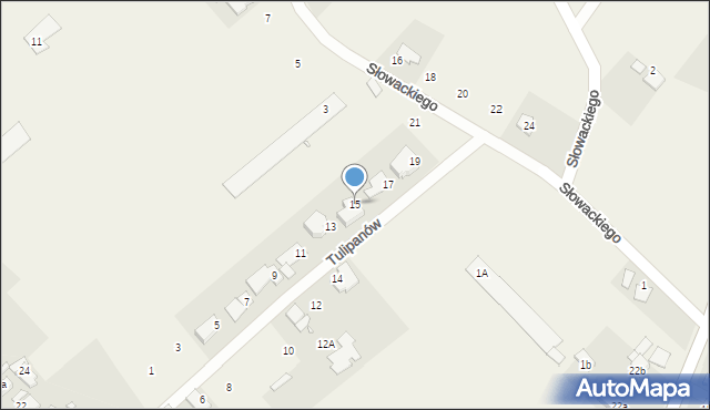 Kępa, Tulipanów, 15, mapa Kępa