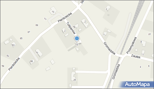 Kiczyce, Tulipanów, 4, mapa Kiczyce