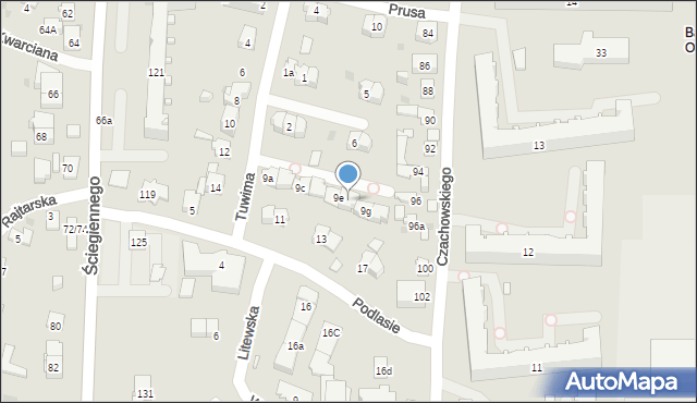 Kielce, Tuwima Juliana, 9f, mapa Kielc