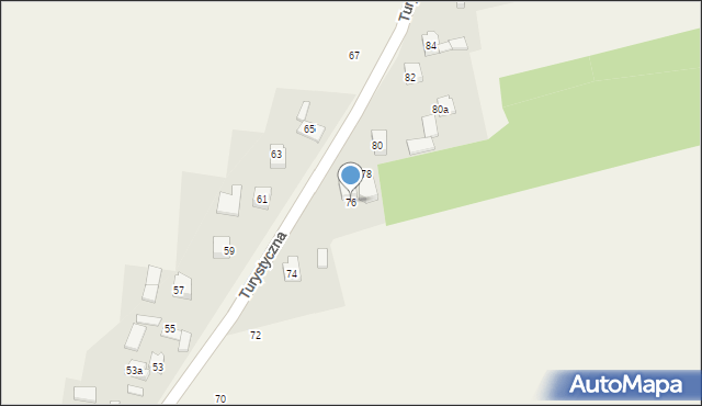 Kiełkowice, Turystyczna, 76, mapa Kiełkowice