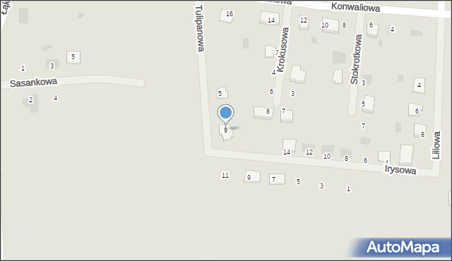 Kleczew, Tulipanowa, 9, mapa Kleczew