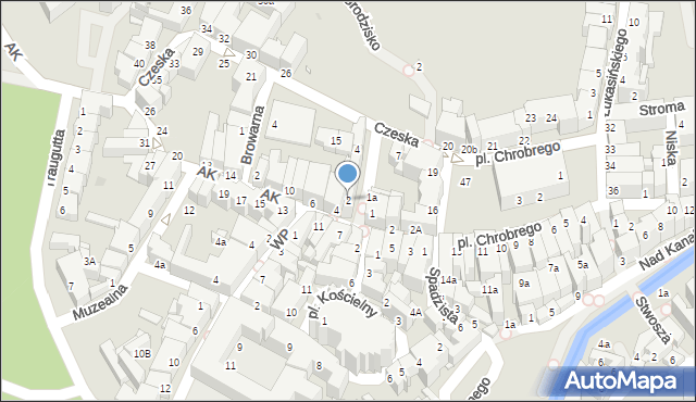 Kłodzko, Tumska, 2, mapa Kłodzka