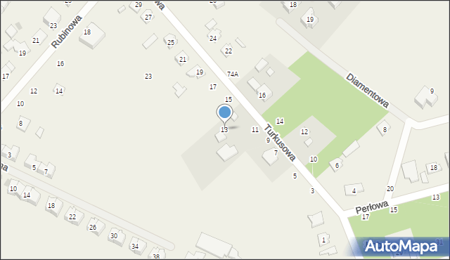 Kobylin, Turkusowa, 13, mapa Kobylin