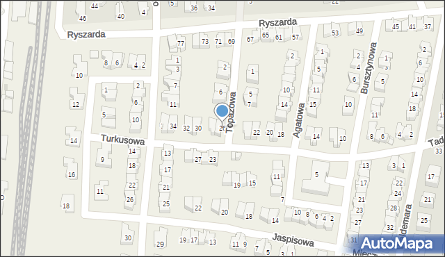 Komorów, Turkusowa, 26, mapa Komorów