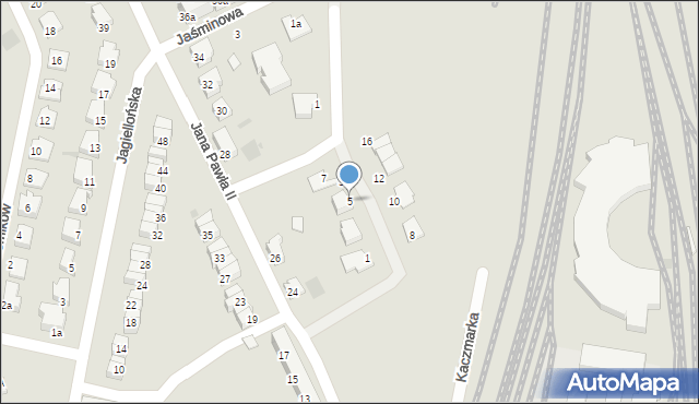 Kostrzyn nad Odrą, Tulipanowa, 5, mapa Kostrzyn nad Odrą