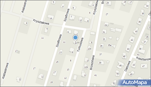 Kowala, Turkusowa, 4, mapa Kowala