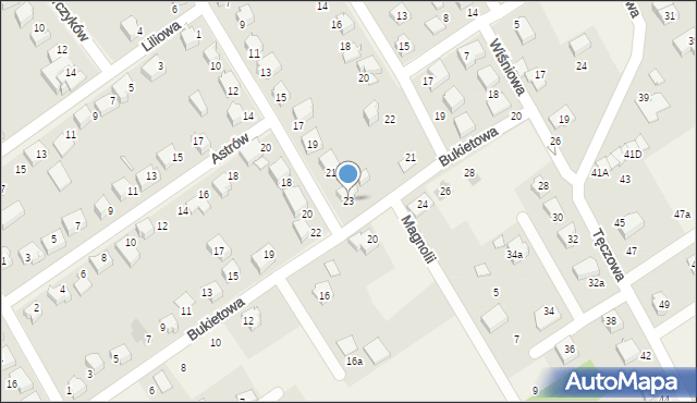 Kozy, Tulipanów, 23, mapa Kozy