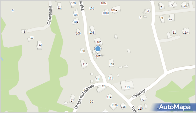 Kraków, Tuchowska, 107, mapa Krakowa