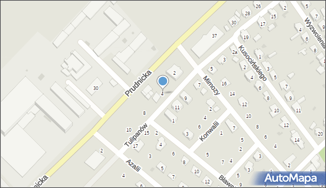 Krapkowice, Tulipanów, 6, mapa Krapkowice