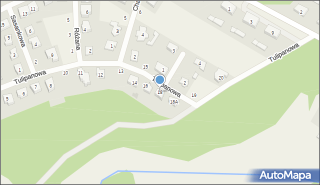Krępa Słupska, Tulipanowa, 18, mapa Krępa Słupska