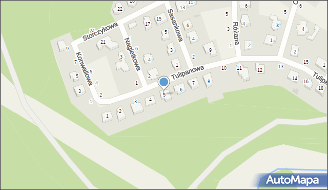Krępa Słupska, Tulipanowa, 5, mapa Krępa Słupska