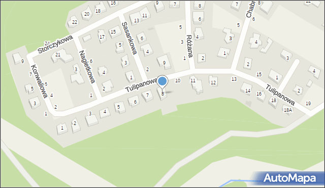 Krępa Słupska, Tulipanowa, 8, mapa Krępa Słupska