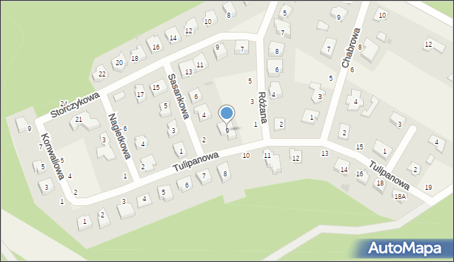 Krępa Słupska, Tulipanowa, 9, mapa Krępa Słupska