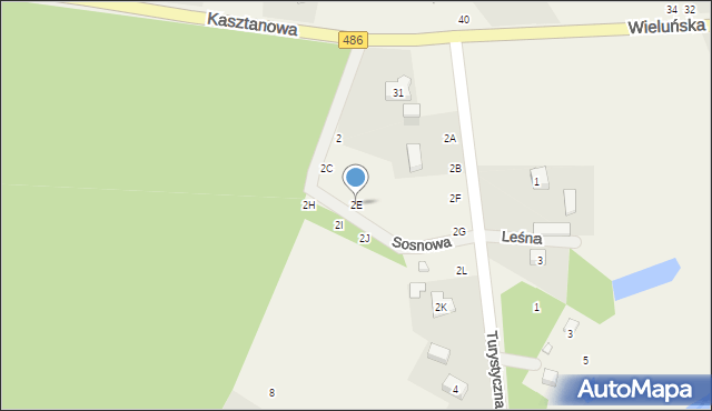 Krzeczów, Turystyczna, 2E, mapa Krzeczów