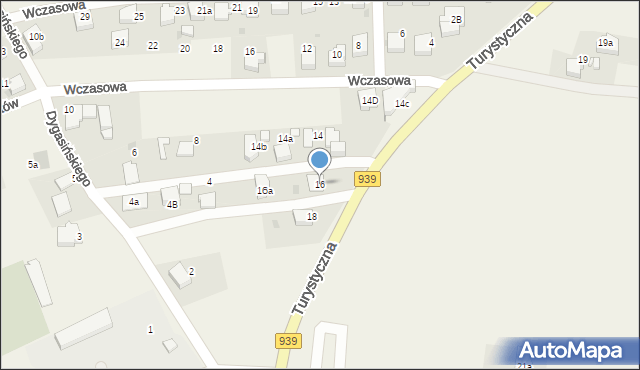 Łąka, Turystyczna, 16, mapa Łąka