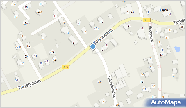 Łąka, Turystyczna, 41a, mapa Łąka