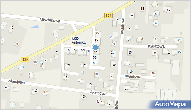 Łąka, Turystyczna, 5F, mapa Łąka