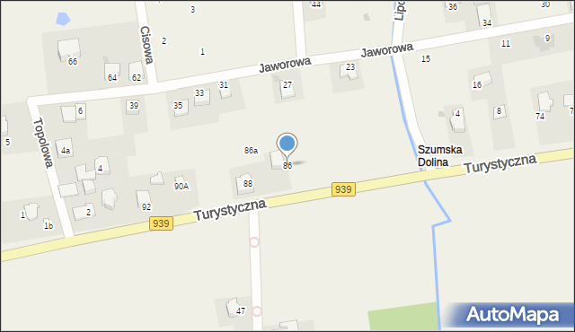 Łąka, Turystyczna, 86, mapa Łąka