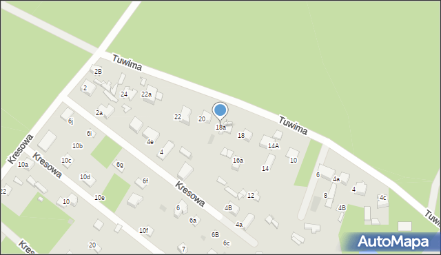 Łask, Tuwima Juliana, 18a, mapa Łask