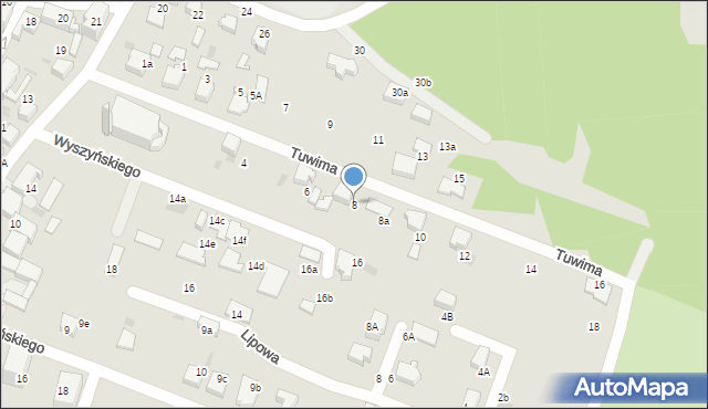 Łaziska Górne, Tuwima Juliana, 8, mapa Łaziska Górne