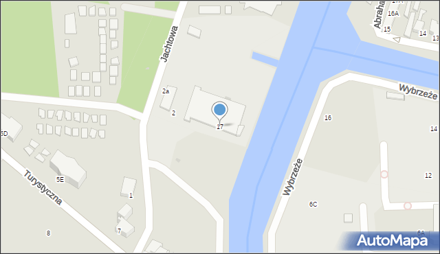 Łeba, Turystyczna, 17, mapa Łeba