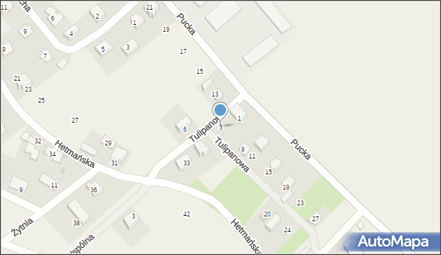 Łebcz, Tulipanowa, 3, mapa Łebcz