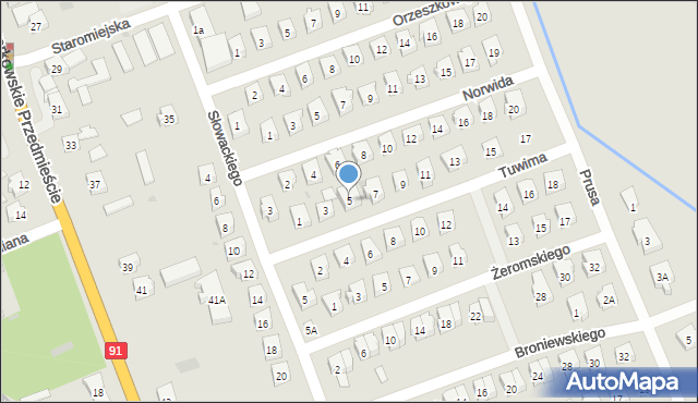 Łęczyca, Tuwima Juliana, 5, mapa Łęczyca