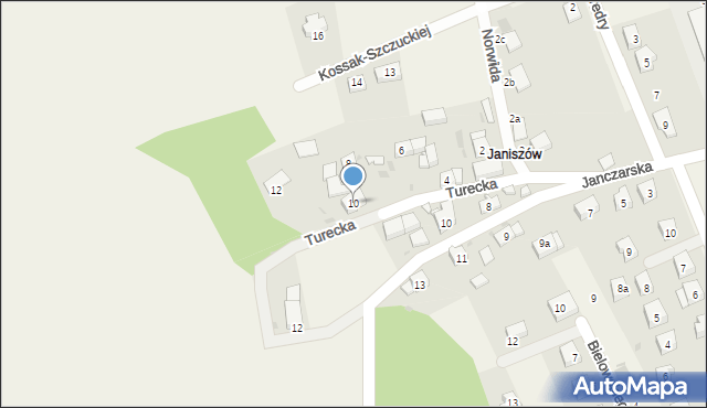 Legnickie Pole, Turecka, 10, mapa Legnickie Pole