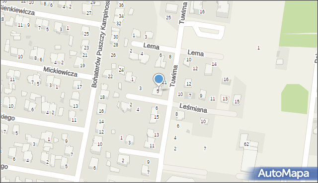 Leszno, Tuwima Juliana, 19, mapa Leszno