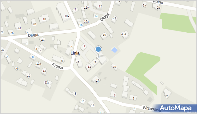 Linia, Turystyczna, 3, mapa Linia