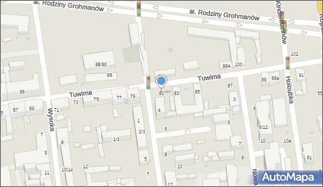 Łódź, Tuwima Juliana, 81, mapa Łodzi