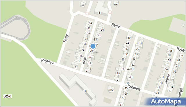 Łódź, Turnie, 23, mapa Łodzi