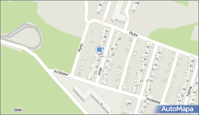 Łódź, Turnie, 26, mapa Łodzi